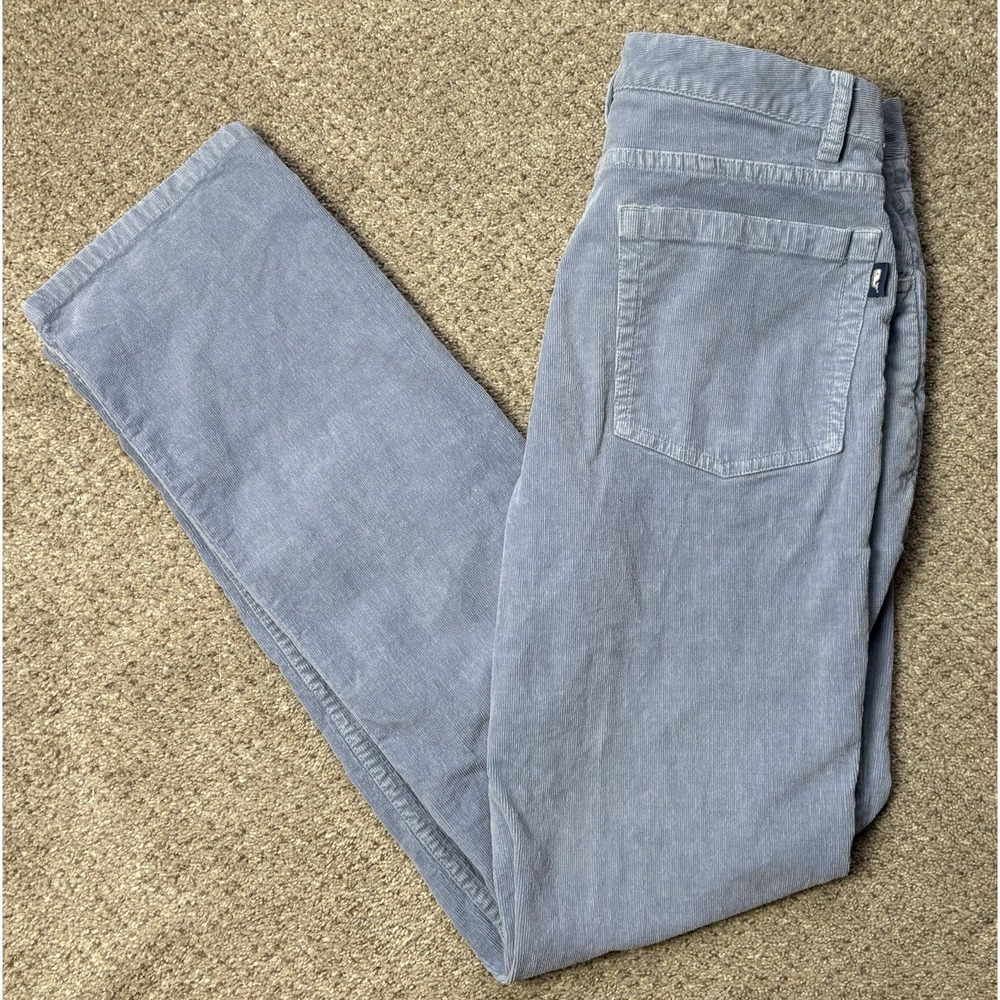 Vineyard Vines Mens 5 Pocket Corduroy Pants Straight Leg 28x32 1P0207 Light Blue